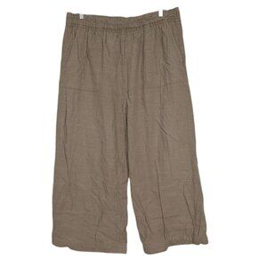 Laude the Label Wide Leg Pants Womens Size XXL Beige Organic Cotton Pull On